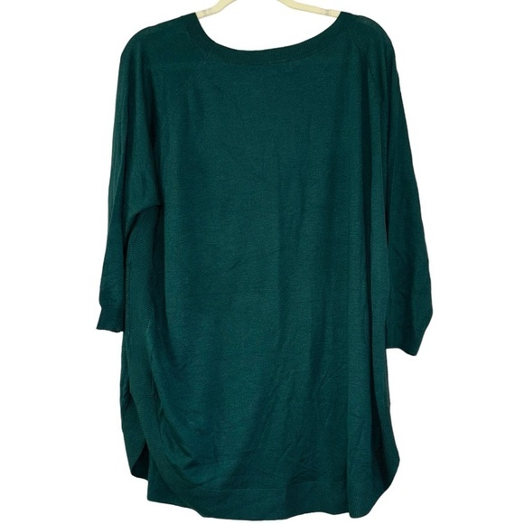 Express NWT Women’s XL Tunic Top Forest Green 3/4 Sleeves Preppy Feminine Classy - Picture 3 of 16
